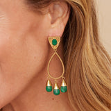 Claudia Drop Earring - Malachite