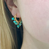 Lila Gemstone Hoop - Amazonite