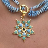 Weisman Charm - Pigeon Blue Opal