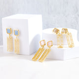 Davis Drop Earring - Pink Opal