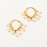 Lila Gemstone Hoop - Moonstone