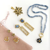 Lila Gemstone Hoop - Moonstone