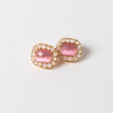 Reams Studs - Pink Quartz
